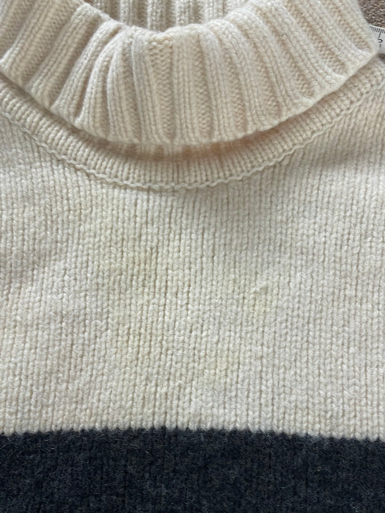 Striped Wool Turtleneck Jumper - XL