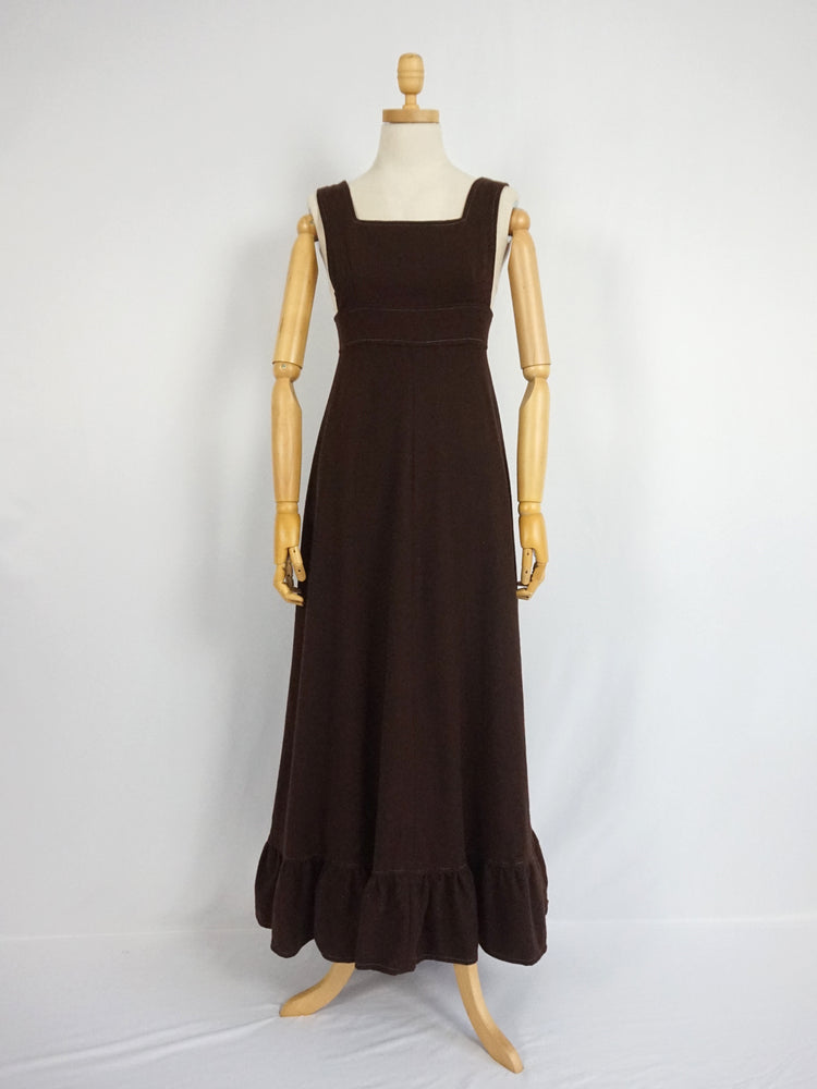 David Silverman Wool Pinafore Dress - XS