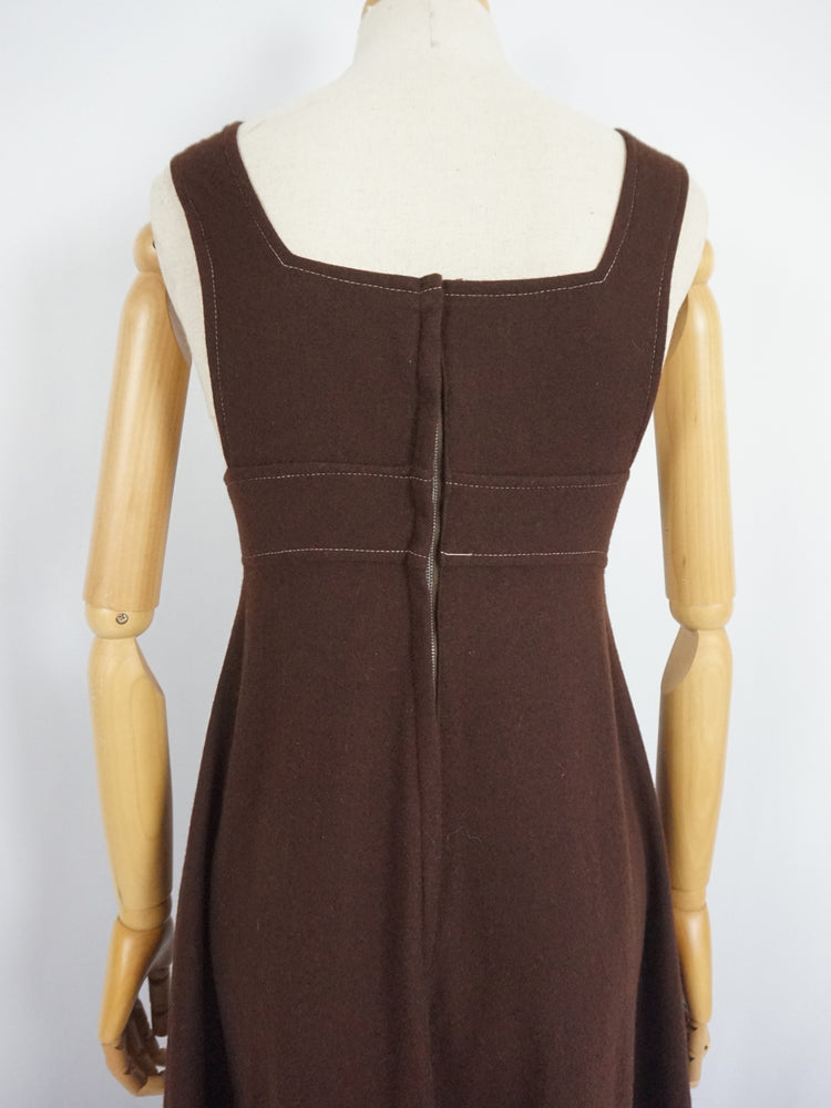 David Silverman Wool Pinafore Dress - XS