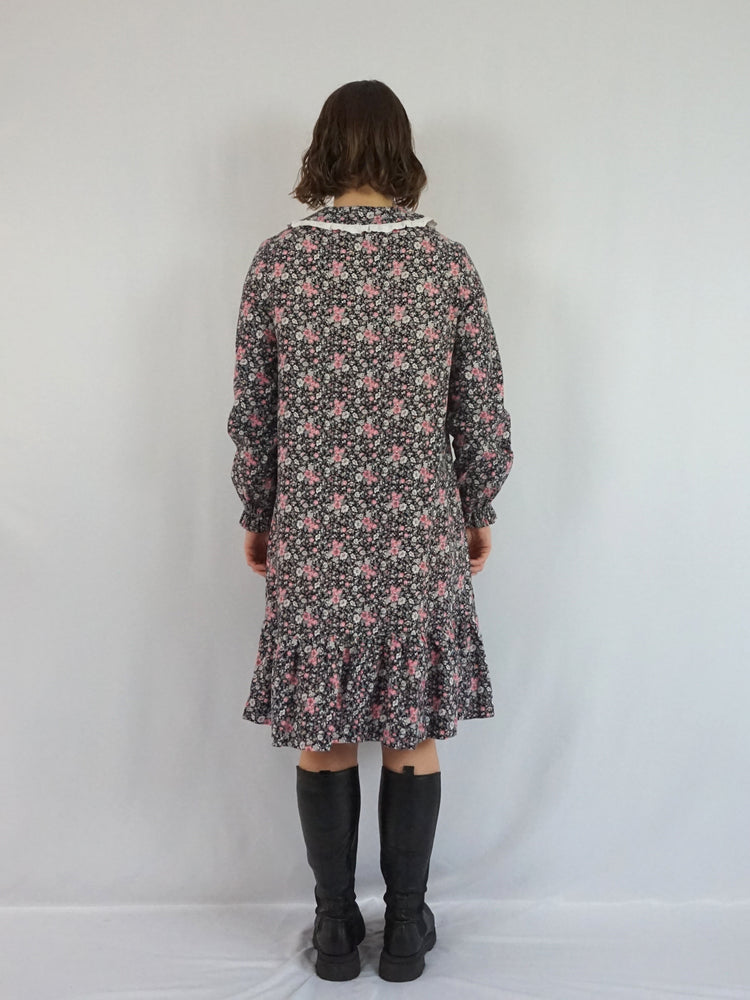 Ditsy Floral Cotton Smock Dress - S/M