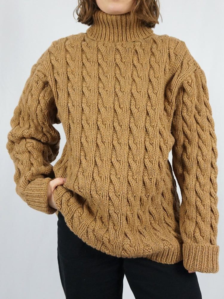 Chunky Wool Turtleneck Jumper - L