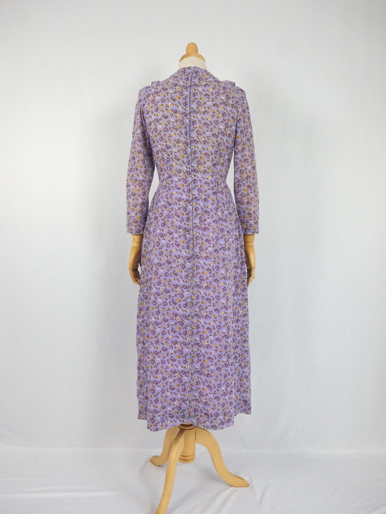 Lilac Ditsy Floral Maxi Dress - XS