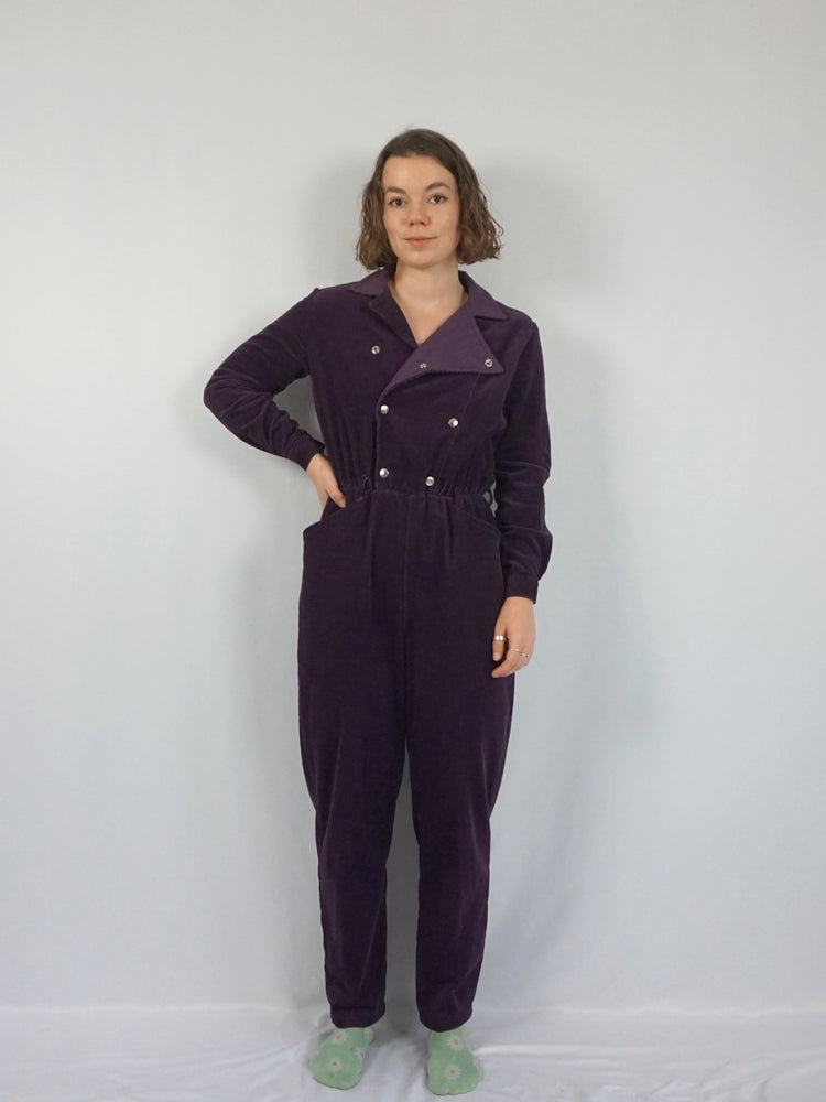 Richard Shops Purple Corduroy Jumpsuit - S