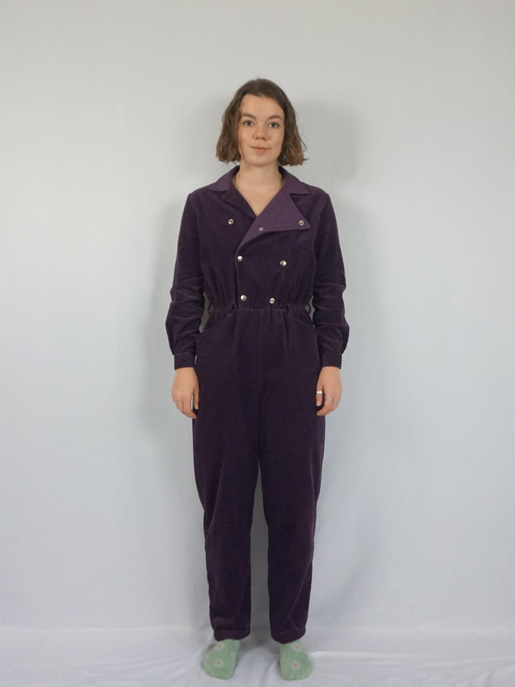 Richard Shops Purple Corduroy Jumpsuit - S