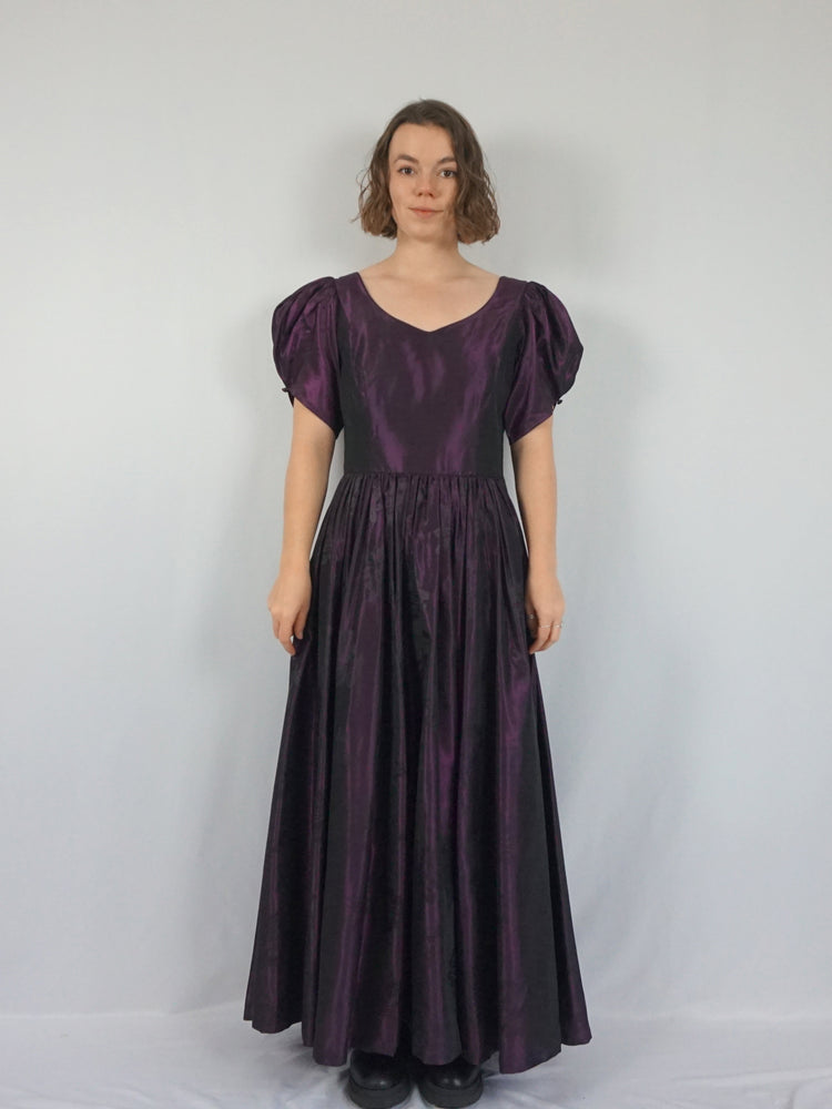 Laura Ashley Taffeta Maxi Dress - M