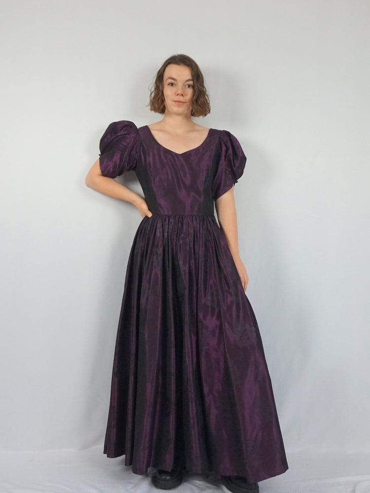 Laura Ashley Taffeta Maxi Dress - M