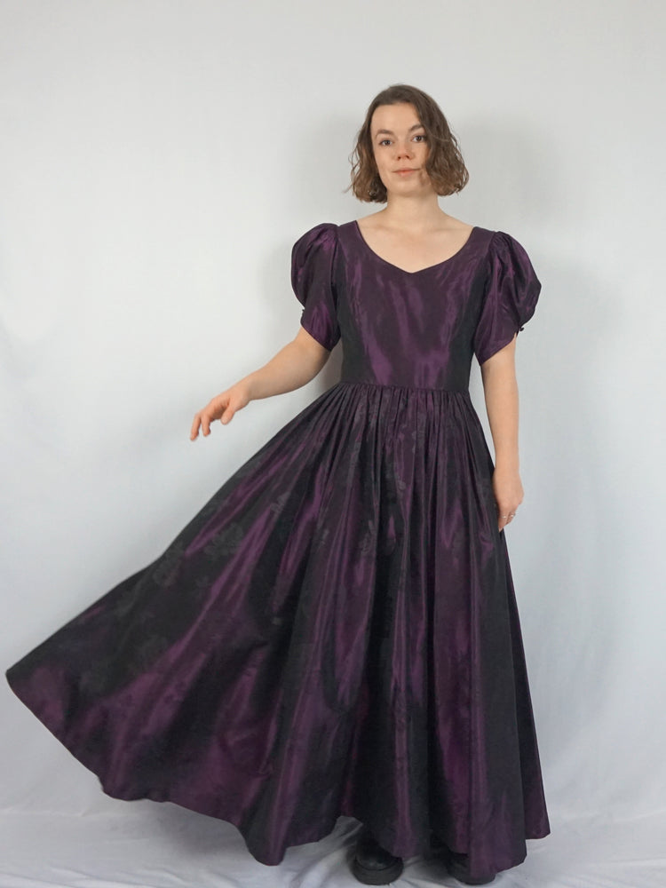 Laura Ashley Taffeta Maxi Dress - M