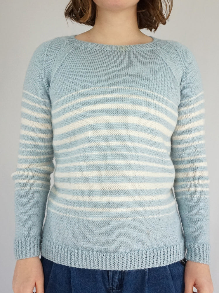 Baby Blue Striped Jumper - S