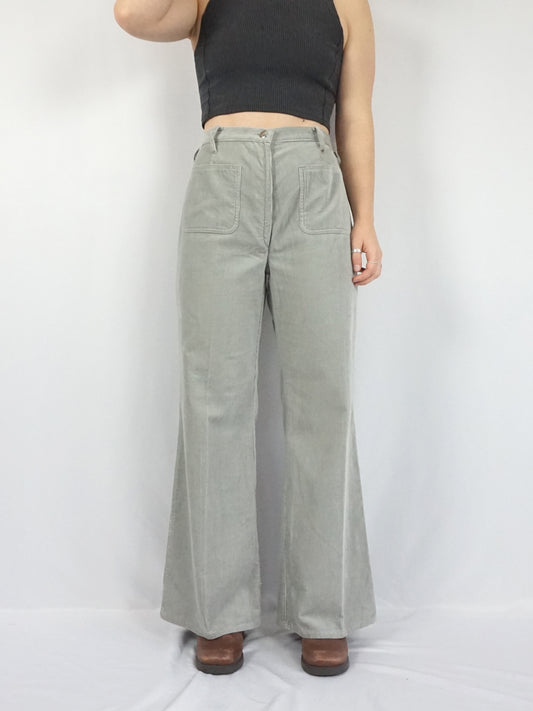 Light Grey Corduroy Flares - 32"