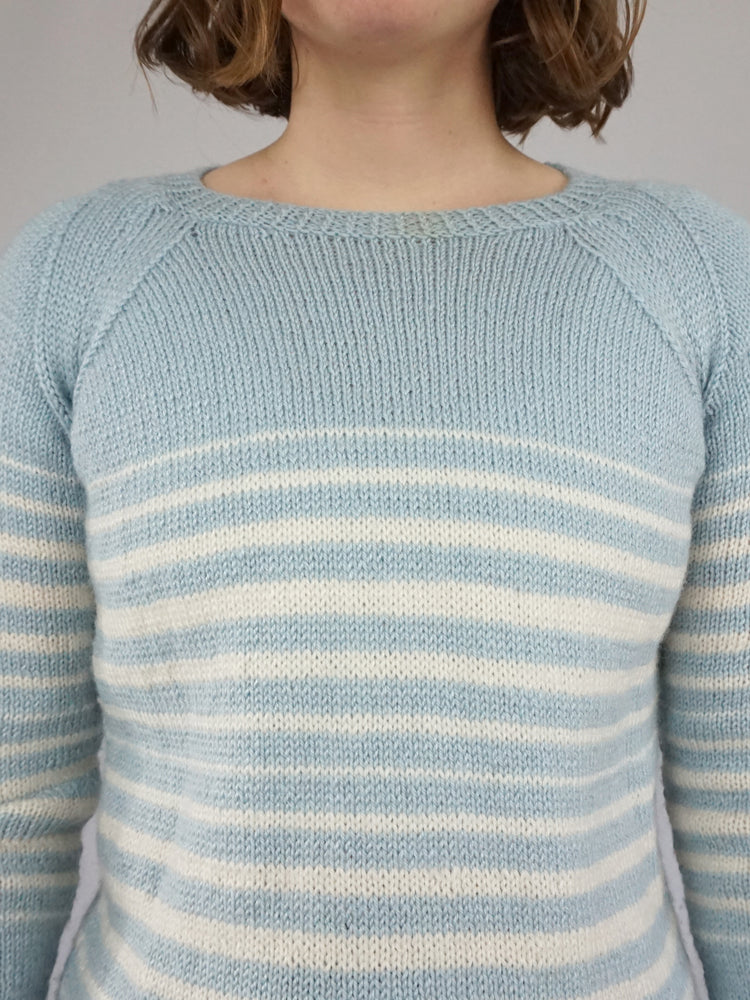 Baby Blue Striped Jumper - S