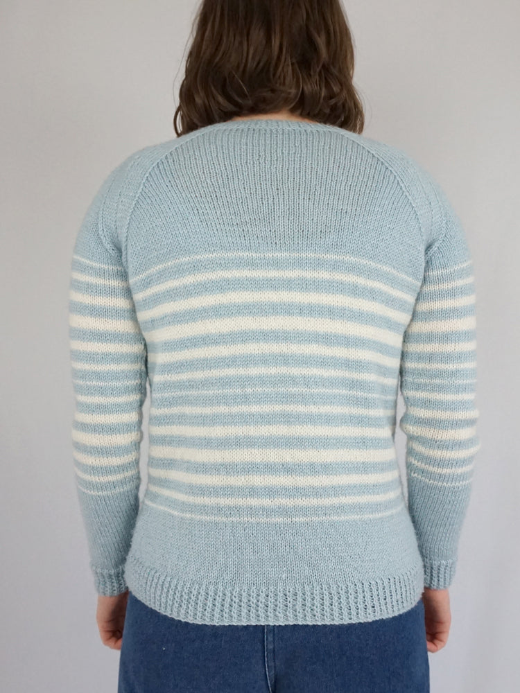 Baby Blue Striped Jumper - S