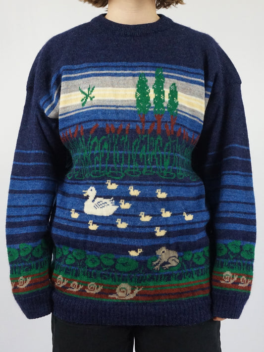 Countryside Frog & Duck Jumper -  M/L