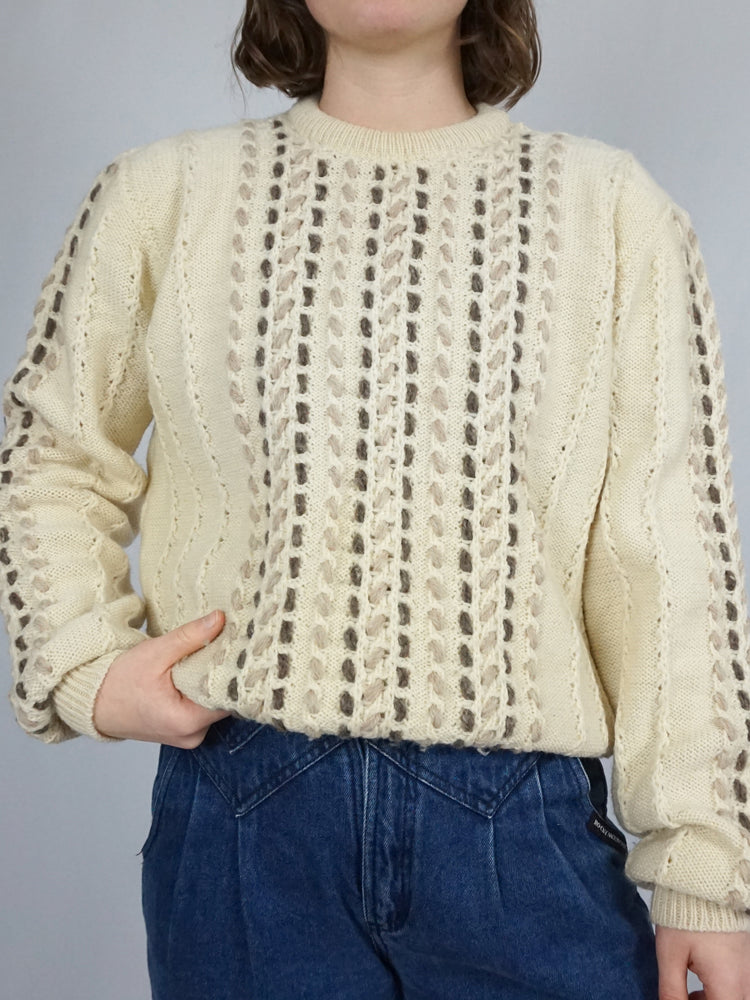 Welsh Wool Knitted Jumper - L