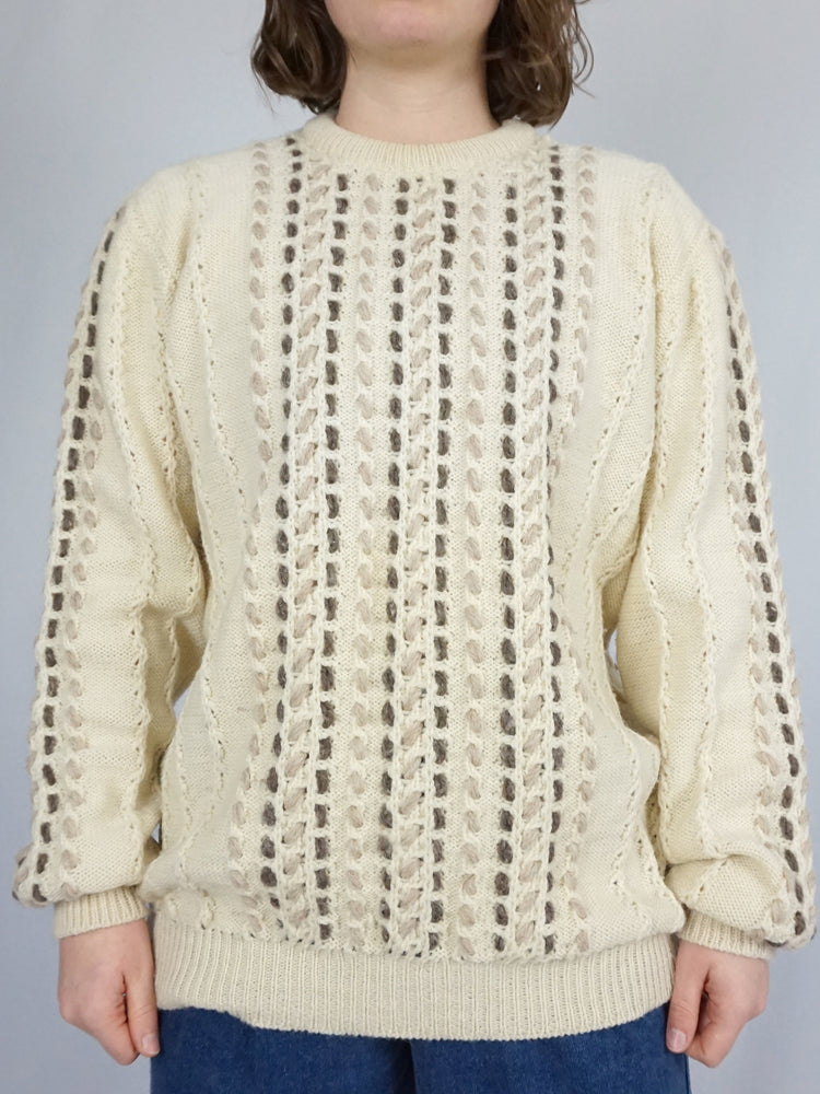 Welsh Wool Knitted Jumper - L