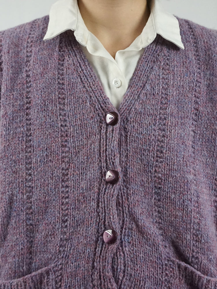 Purple Knitted Vest - M/L