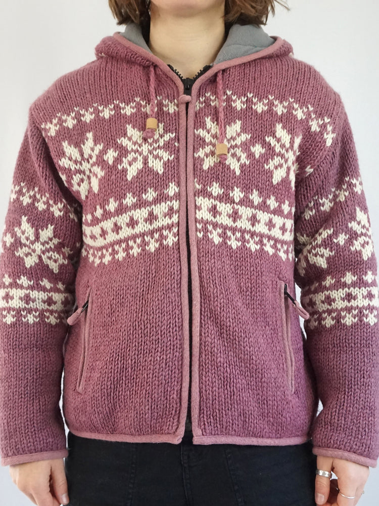 Fleece Lined Pachamama Cardigan - M