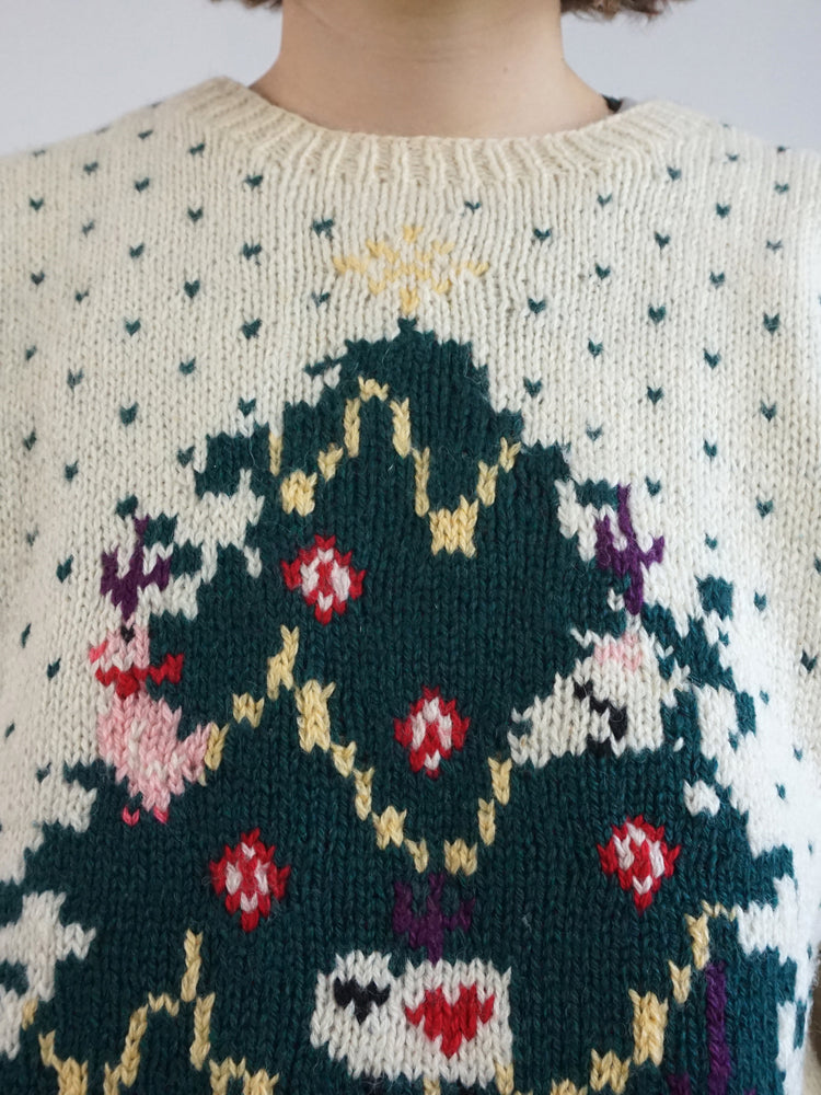 Christmas Tree Wool Jumper - M