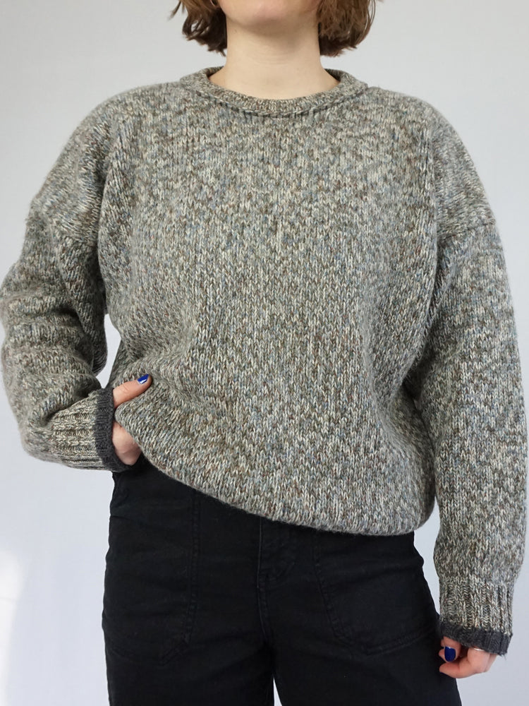 Knitted Elbow Patch Jumper - XL