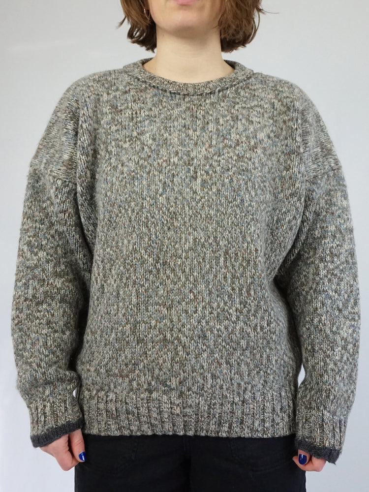 Knitted Elbow Patch Jumper - XL