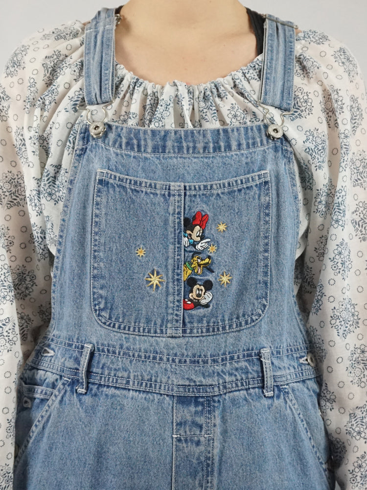 Mickey Embroidered Dungarees - S