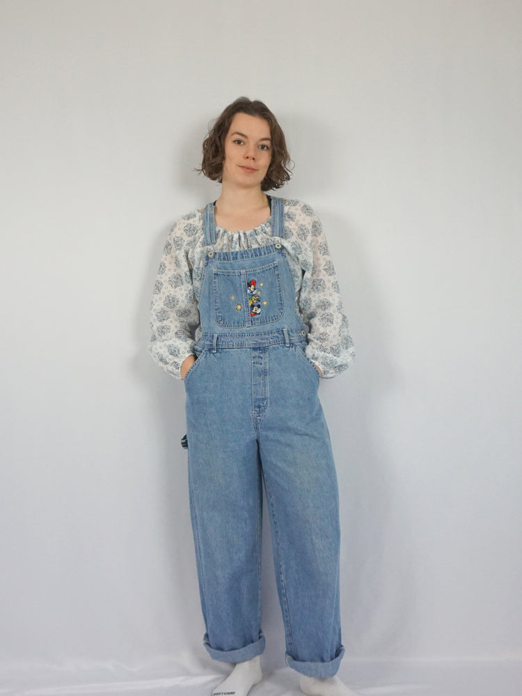 Mickey Embroidered Dungarees - S