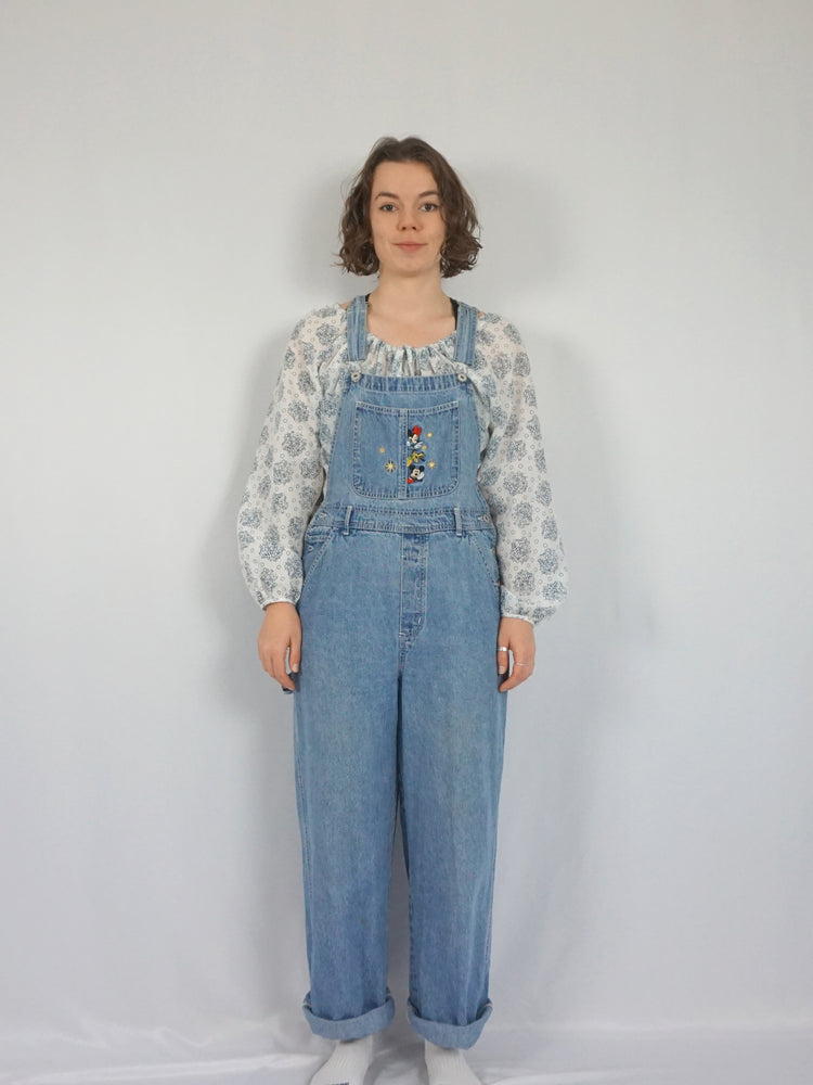 Mickey Embroidered Dungarees - S