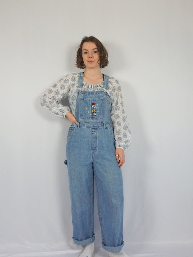 Mickey Embroidered Dungarees - S