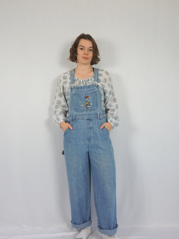 Mickey Embroidered Dungarees - S