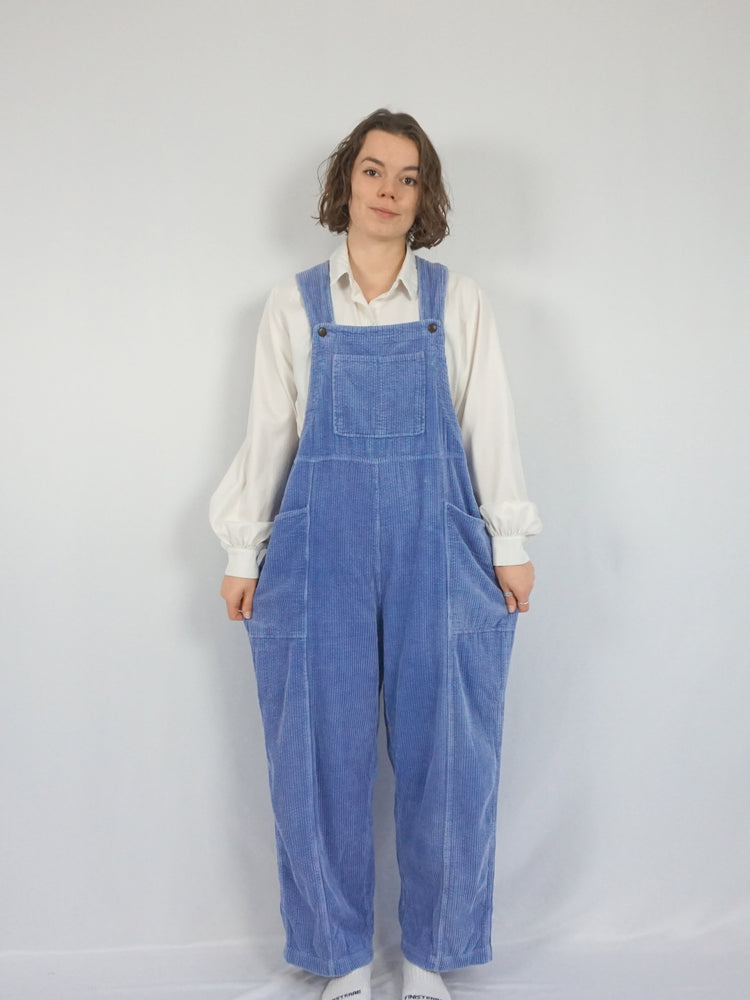 Baby Blue Corduroy Dungarees - XL