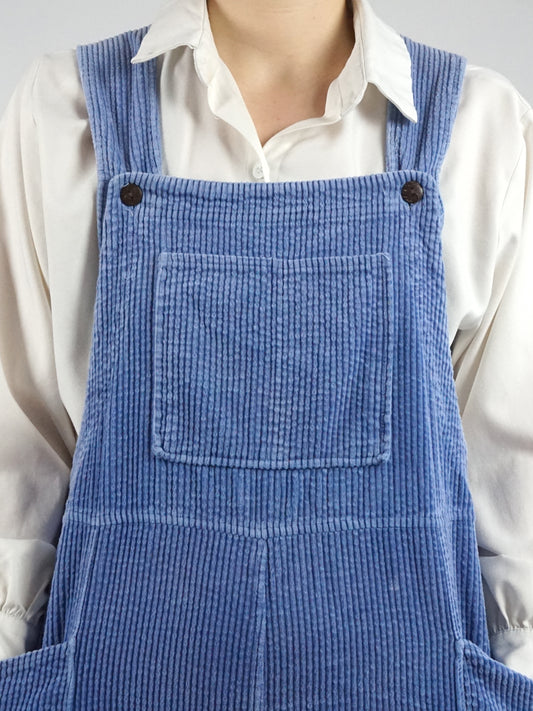 Baby Blue Corduroy Dungarees - XL