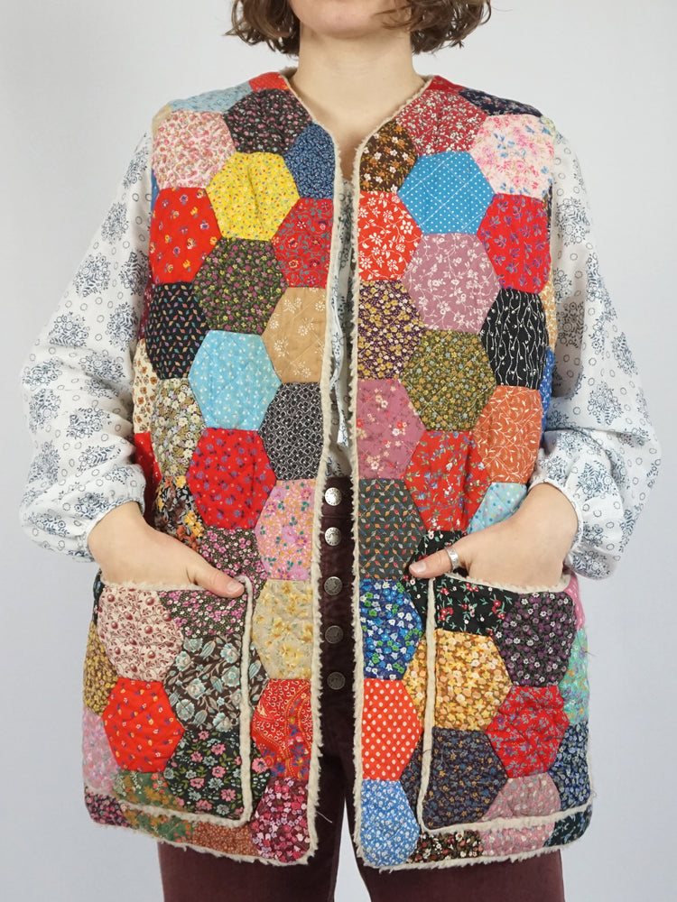 Handmade Patchwork Vest - XL