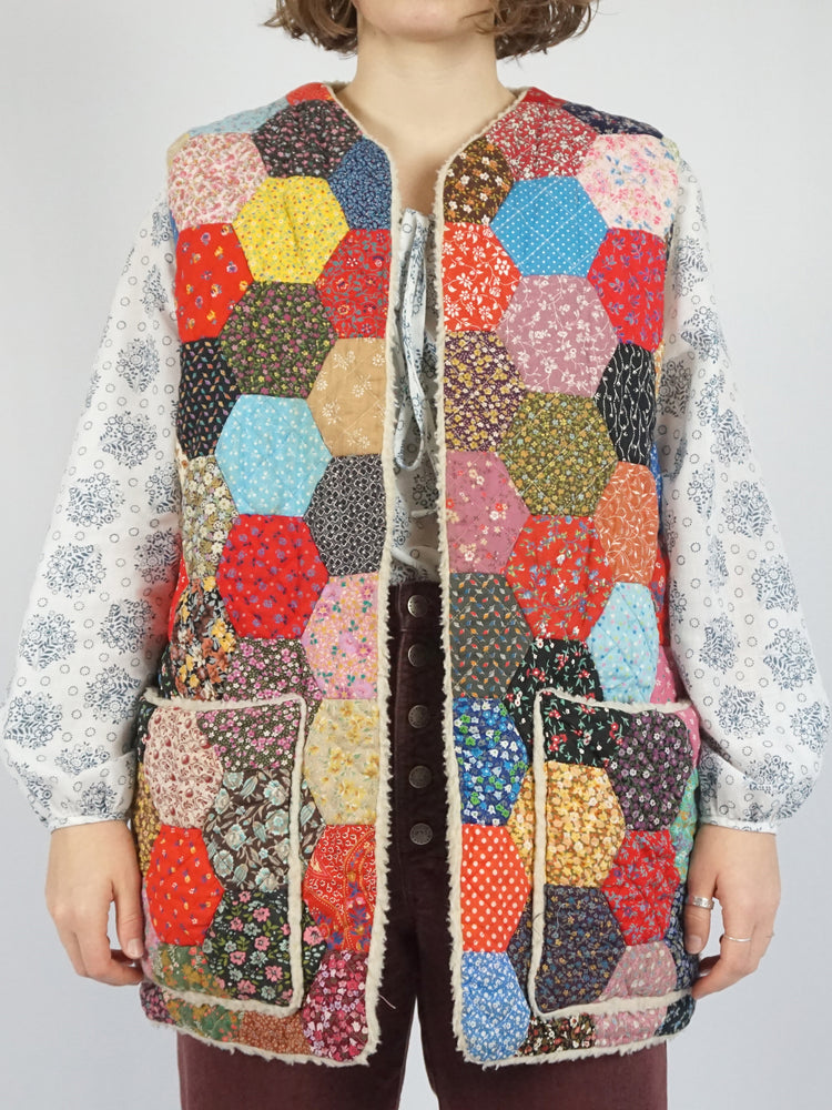 Handmade Patchwork Vest - XL