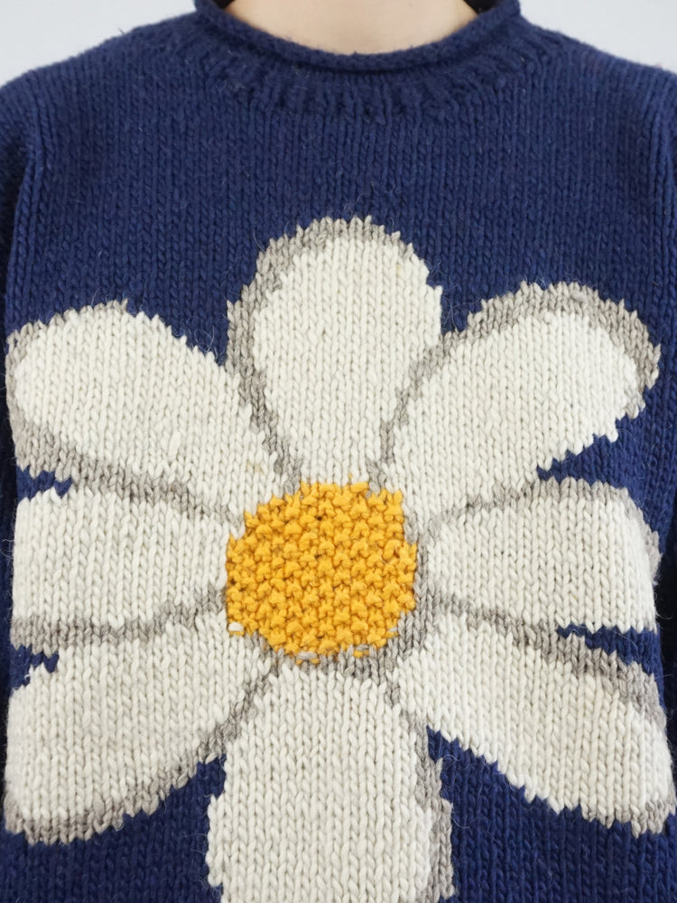 Pachamama Navy Daisy Jumper -  XL