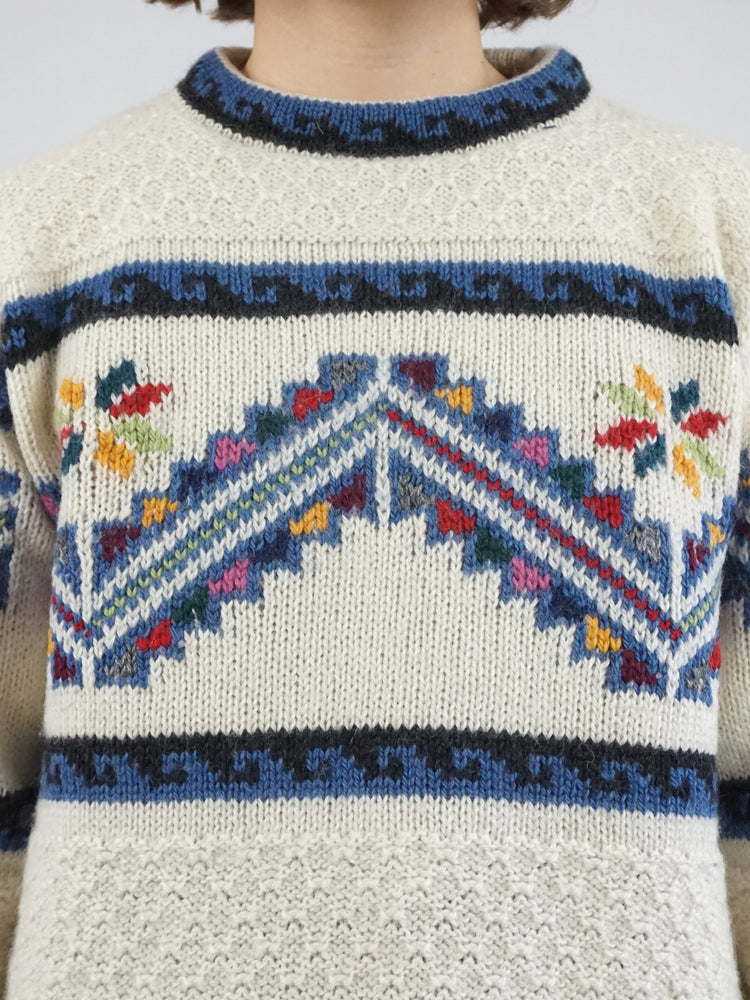 Aztec Style Patterned Jumper - M/L