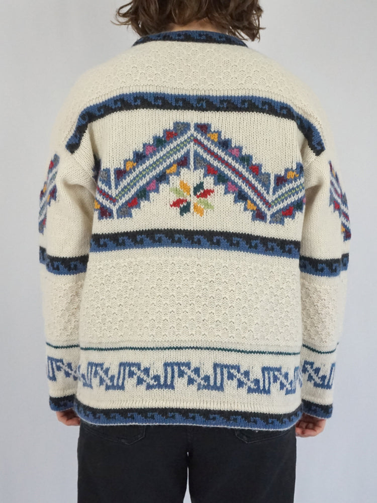 Aztec Style Patterned Jumper - M/L