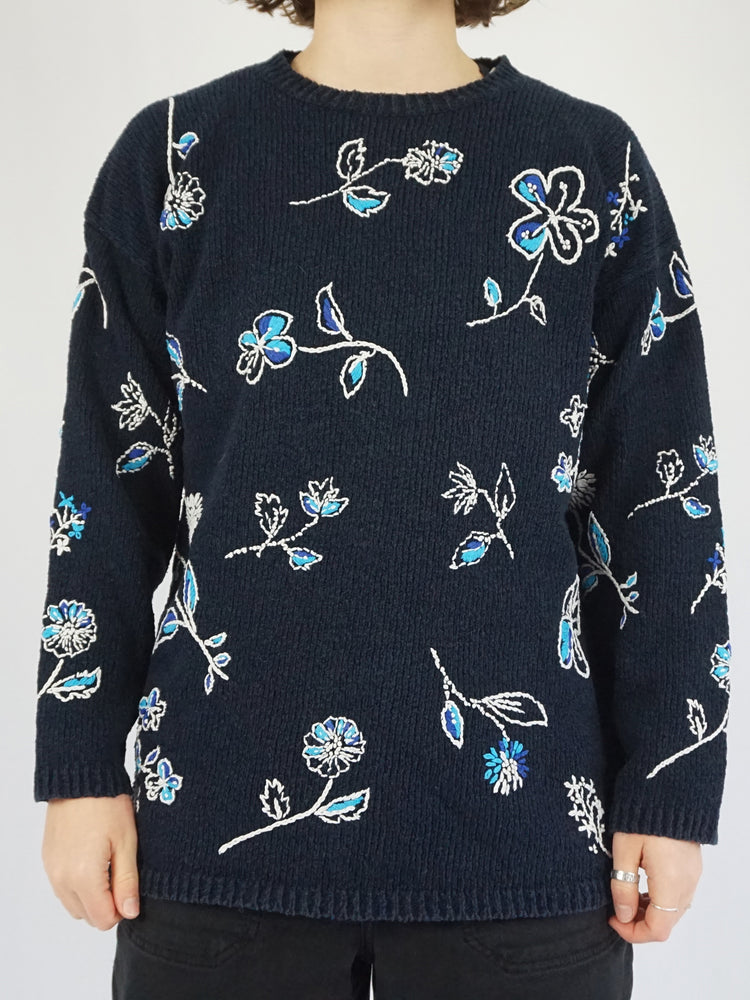 Laura Ashley Embroidered Jumper - M/L