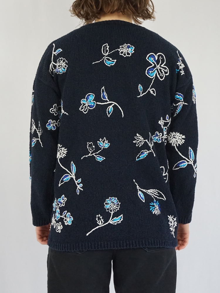 Laura Ashley Embroidered Jumper - M/L