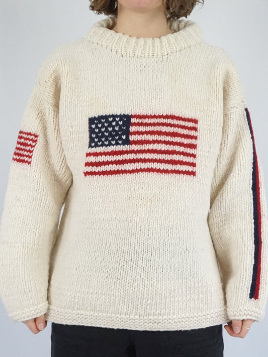 Chunky Wool USA Jumper - L