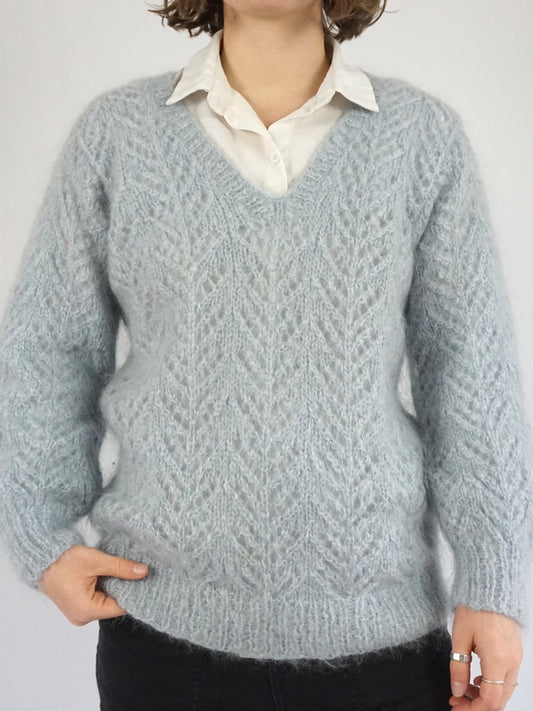 Baby Blue Mohair Jumper - M