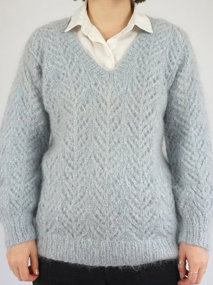 Baby Blue Mohair Jumper - M