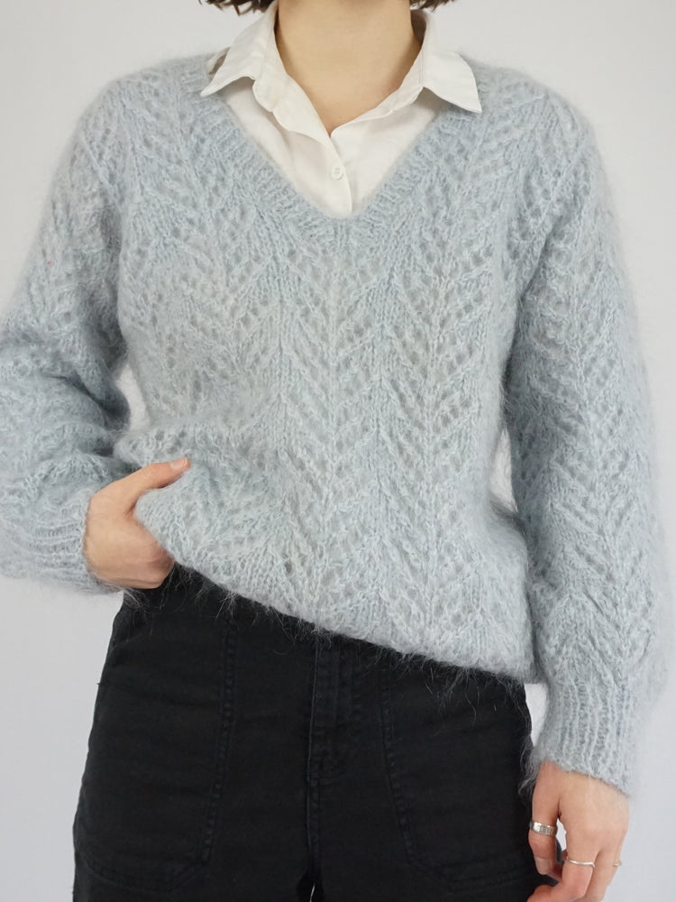 Baby Blue Mohair Jumper - M