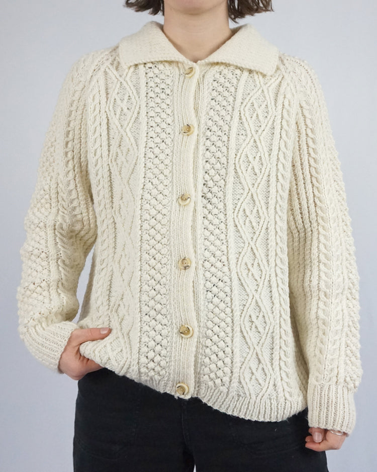 Aran Bobble Cardigan - XL