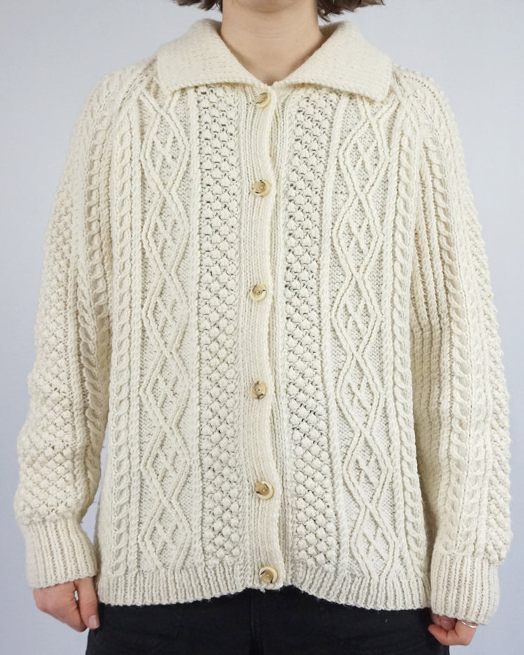 Aran Bobble Cardigan - XL