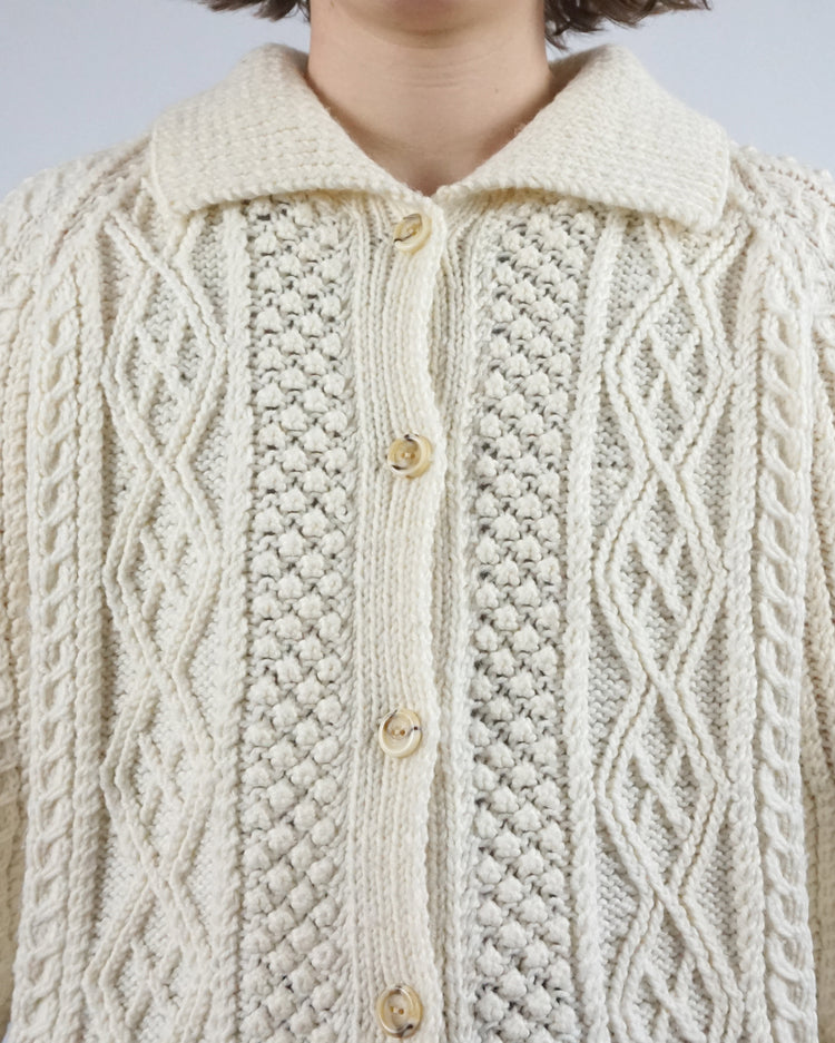 Aran Bobble Cardigan - XL