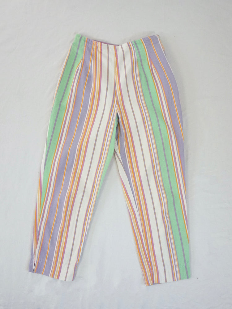 Pastel Striped Capri Jeans - 26"