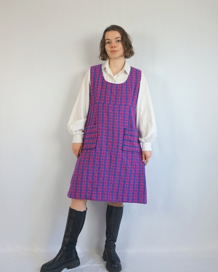 Welsh Wool Pinafore Dress - L