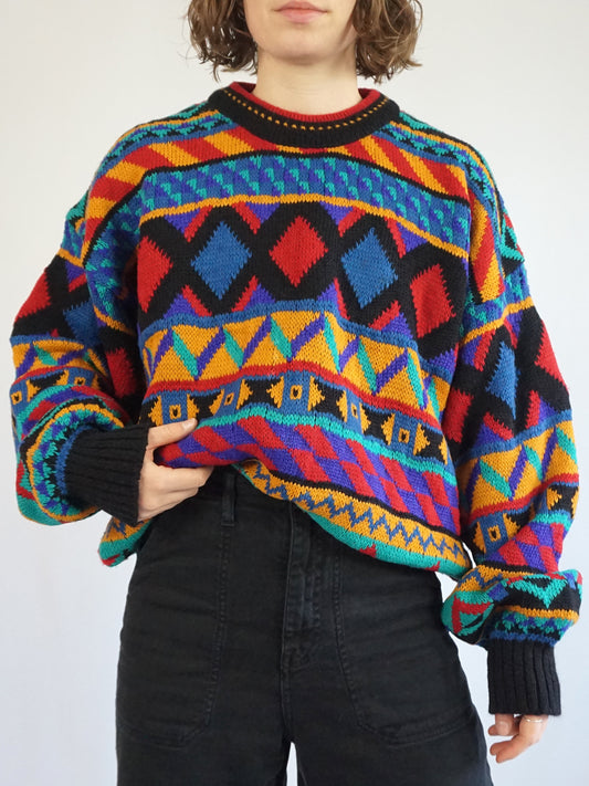 Sweater Shop Patterned Jumper - XL