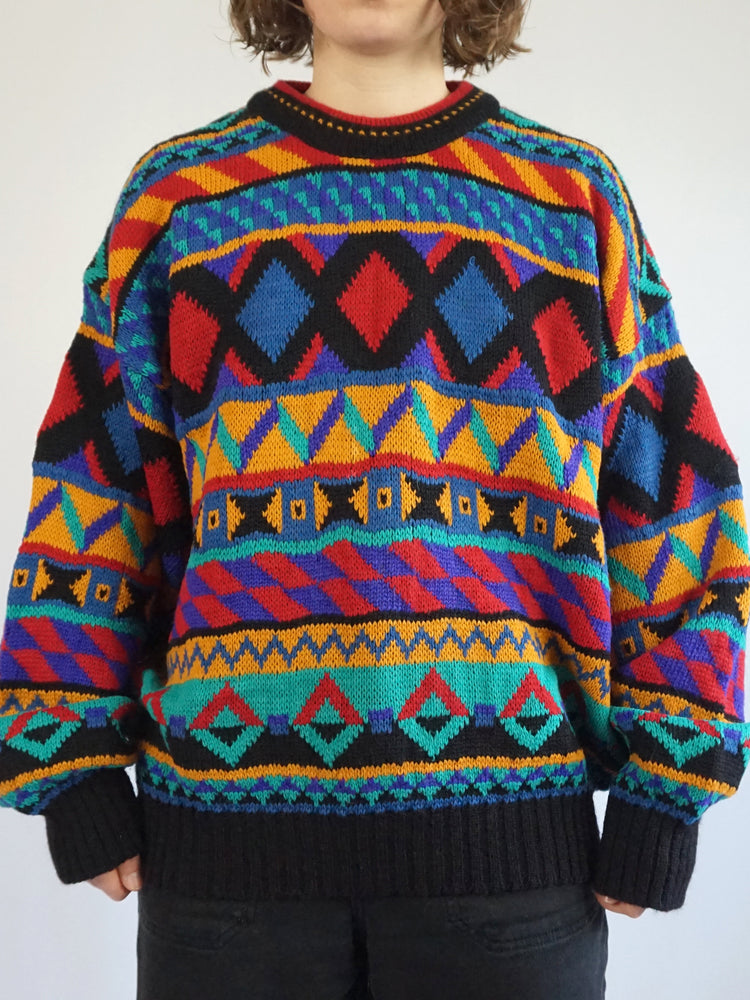 Sweater Shop Patterned Jumper - XL