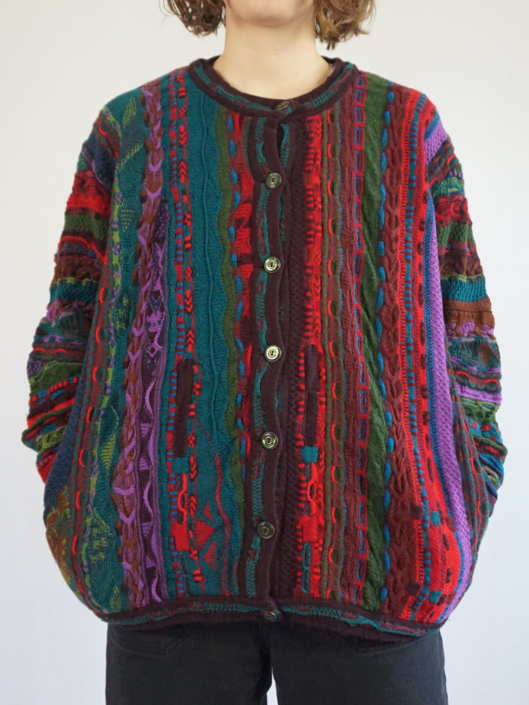 Genuine Coogi Patterned Cardigan - XL