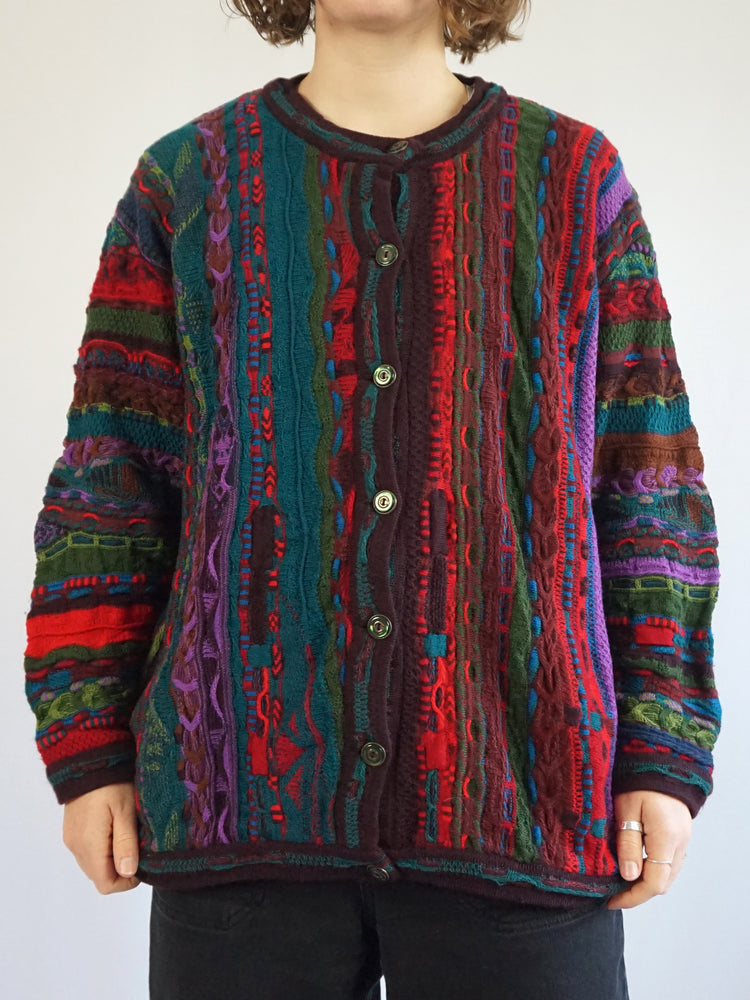 Genuine Coogi Patterned Cardigan - XL